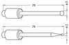 Reemplazo del pin del sensor Φ5 Φ2 mm ER-010560 ER-010561