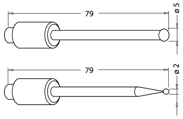Reemplazo del pin del sensor Φ5 Φ2 mm ER-010560 ER-010561